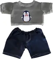Penguin Sweater and Jeans Outfit - Teddy Bear Clothing - Size: 40cm Fits Build a Bear