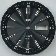 Vintage Black 35.5mm Silver Nail Luminous Green Watch Dial Compatible with NH35