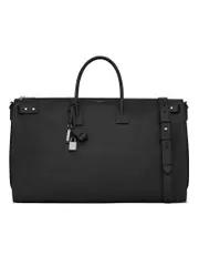 Saint Laurent Sac De Jour 48H Black Grained Leather Duffle Bag