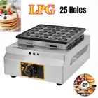 LPG Gas Nonstick Poffertjes Mini Dutch Pancake Maker 25PCS Grill Baker Machine