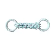 Canine Clean Peppermint Dental Braided Rope Tug Dog Toy Blue