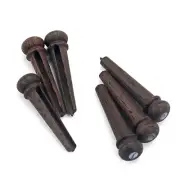 6 PCS Rosewood Guitar Bridge Nails String Pins with Green Pearl Shell Dot z