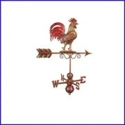 Classic Copper Weathervane with Easy Installation - Bantam Red Rooster Style