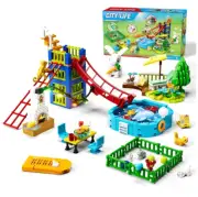City Amusement Park Building Set, STEM Learning Toy Building Block for Kids Boy