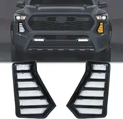 Fancemot LED Daytime Running Lights (DRL) Compatible with Toyota Tacoma 2024, LED Fog Lights Turn Signal Lights
