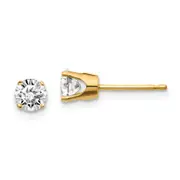 14y .85ct. I1 J K Diamond Stud Push on Post Earrings