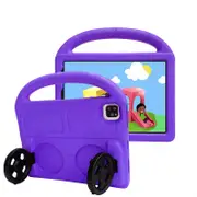 Wheel iPad Case For iPad Pro 11/Air4 10.9 inch Shockproof Stand Cover With Handle Stand-Purple