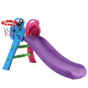 Kids Slide with Basketball Hoop Outdoor Indoor Playground Toddler Play