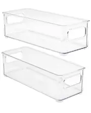 Sorbus Pack of 2 Small Plastic Storage Bins