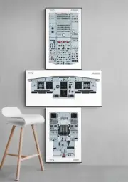 AIRBUS A320 Cockpit Poster Training Panels Free Shipping!