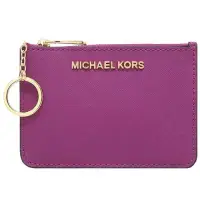 在飛比找博客來優惠-MICHAEL KORS 素面防刮卡夾零錢包-紫色（現貨+預