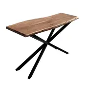 VI Elba Solid Timber Metal Legs Console Table