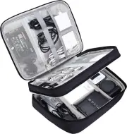 Cable Organiser Bag Double Layer Electronics Travel Organizer Storage Bag Univer