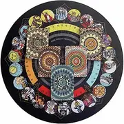 Générique Divination Board Round Pendulum Mat, Rubber Pendulums Divining Mats, Adorable Tarots Reading Mats, Altar Tarot Table Cloth for Spiritual Healing, , Meditation