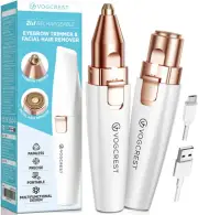 Rechargeable Eyebrow Trimmer & Facial Hair Remover for Women 2in1 Eyebrow Razor
