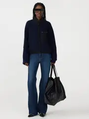 Boiled Wool Zip Up Jacket