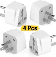 4Pcs Universal UK EU AU Italy India Europe to US Plug Travel Adapter Converter