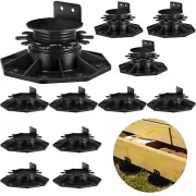12 Pcs Adjustable Deck Support Pedestals Deck Foundation Base Support Adjusta...