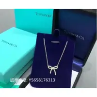 在飛比找蝦皮購物優惠-二手便宜出 TIFFANY & CO. BOW系列 項鏈 鉑