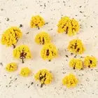 20pcs/set Orange Flowers Model Trees Railway Wargame Scene Layout Decoration