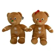 NWT 2022 Build A Bear Workshop Holiday GingerBear Girl and Boy Plush