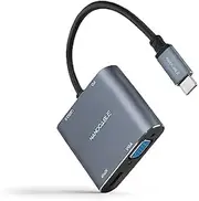 USB-C to HDMI/VGA/USB3.0/PD Converter 15cm Grey