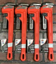 Lot of 4 RIDGID 31025 18" Heavy Duty Pipe Wrench Ridge Tool Co. USA Made
