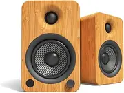 Kanto YU4 140W Powered Bookshelf Speakers with Bluetooth and Phono Preamp | Bamboo | Pair