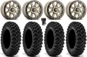 ITP Inertia Bdlk 15" Wheels Br +40mm 30" Warrior XT Tires Polaris Ranger XP 9/1K