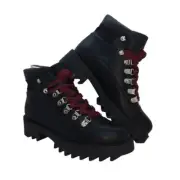 Just Fab Noa Womens NEW w/Box Black & Red Laces Hiker Boots - sz. 6 1/2