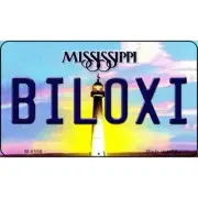 Biloxi Mississippi State License Plate Tag Magnet M-6556
