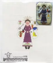 The Princess and Me Gardening Angel with SG Handpainted Needlepoint Canvas