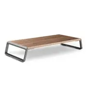 Metal Feet Monitor Stand Riser For Imac Macbook Lcd Printer Dark Wood Grain Monitor Mounts & Stands