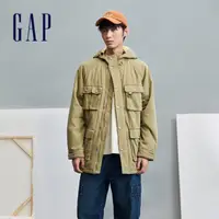 在飛比找momo購物網優惠-【GAP】男裝 Logo純棉連帽外套-沙色(836565)