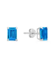 MaxColor 14K 2.00 ct. tw. Blue Topaz Studs