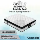 Giselle Queen Mattress Bed Pocket Spring Euro Top Bedding Medium Firm Devon 31cm