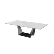 Corby Modern Rectangular Fixed Kitchen Dining Table 240cm Marmo Ceramic
