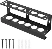 PTMTFYL Caulking Tube and Caulking Gun Holder, Caulking Gun Storage Rack, Caulk Tube Holder Wall Mount, Holds 6 Tubes and Multiple Caulking Nozzles, Organizer for Workshop, Shop, Garag