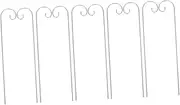 Sosoport 10-Pack Garden Shepherds Hook Staff Metal Plant Hanger Rod Outdoor Garden Hooks for Decorative Plant Labels