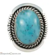 Navajo Native American Larimar Ring Size 7 3/4 by Belone SKU227733