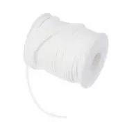 3mm 50 Yard Suede Cord with Roll Spool Flat Faux Leather Lace DIY Craft, White