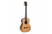 Tiki '22 Series' Spruce Solid Top Electric Baritone Ukulele with Hard Case (Natural Gloss)