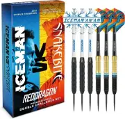 Peter Wright 'Snakebite' v Gerwyn Price 'Iceman' DWC Brass Darts Set with Fli...