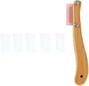 UPKOCH Bread Lame with Wooden Handle Bread Slashing Tool Bread Slicer Cake Cutter with Plastic Protective Cover 5 Blades