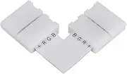 RGB 5050 LED Strip Connectors Easy-Clasp Design for Wall Corner 10mm 4pin