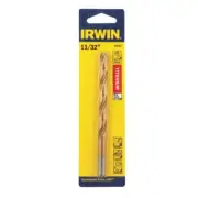 Irwin 63922 Titanium Nitride High Speed Steel SAE Drill Bits 11/32 x 4-3/4 L in.