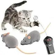 Remote Control Mouse, Funny Electronic Rat Mouse, Wireless Toy for Cat,Interactive Cat Toy Gray