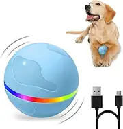 FLUFFEE Interactive Dog Toys Ball, Active Rolling Ball for Dog Boredom & Stimulating with LED Lights, Motion Activated Automatic Moving Wicked Ball for Puppy Medium Large Dogs, USB Rechargeable