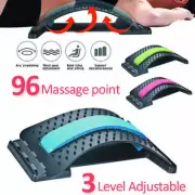 Back Massager Magic Stretcher Fitness Lumbar Waist Spine Pain Relief Support HG