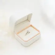 Double Wedding Ring Box Modern Engagement Ring Box Wedding Ceremony Gift Jewellery Box Jewellery Tools Packaging